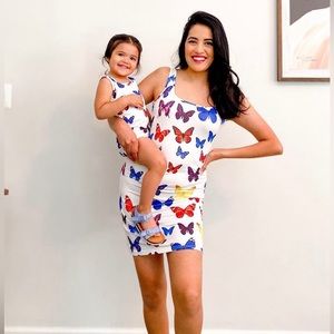 Mommy & me butterfly matching dresses